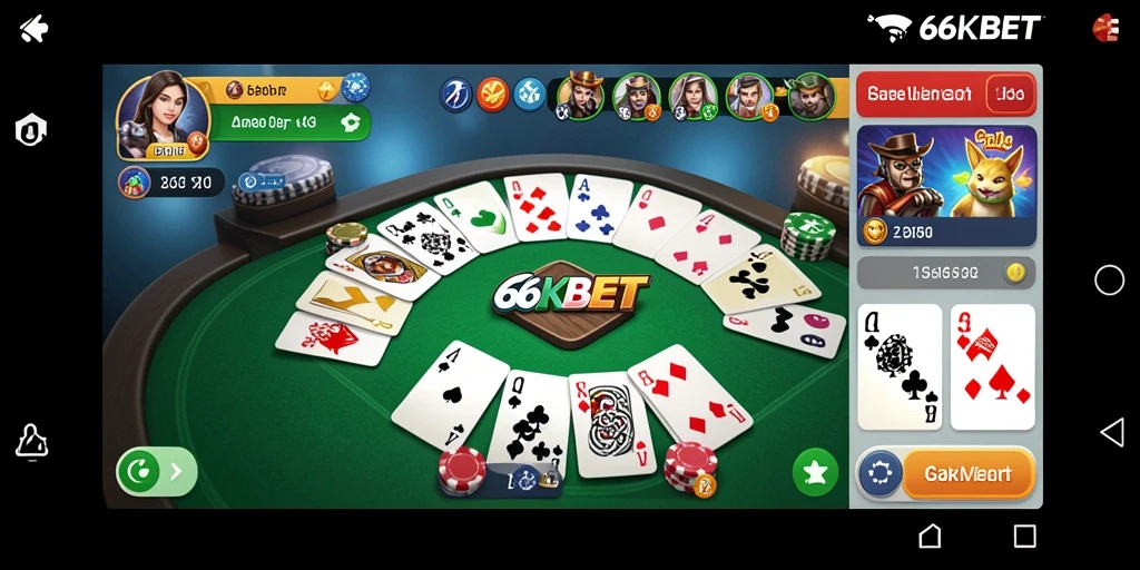 Screenshot menampilkan gameplay seru Gaple di 66KBET.