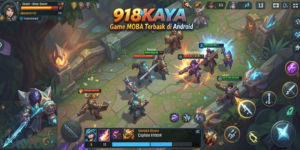 Menampilkan gameplay seru dari 918KAYA di arena MOBA.