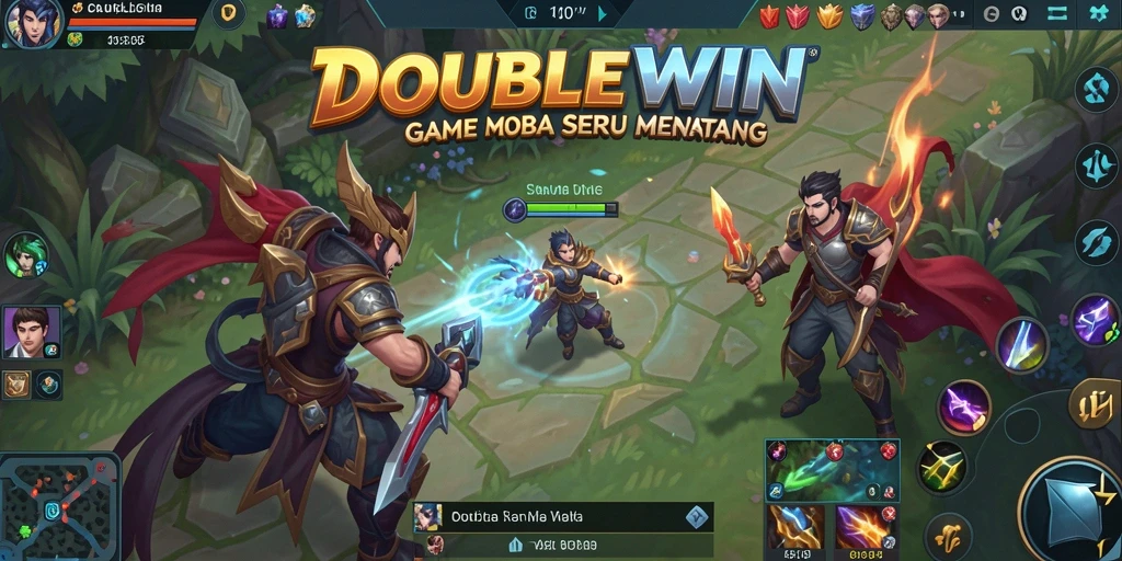 Gameplay mendebarkan dari DOUBLEWIN dalam pertempuran MOBA.