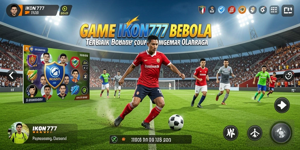 Screenshot gameplay <strong>IKON777</strong> yang menunjukkan aksi seru di lapangan sepak bola.