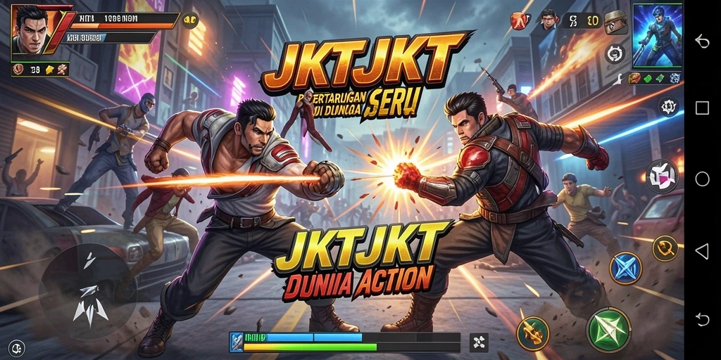 Tampilan seru aksi pertarungan di JKTJKT.