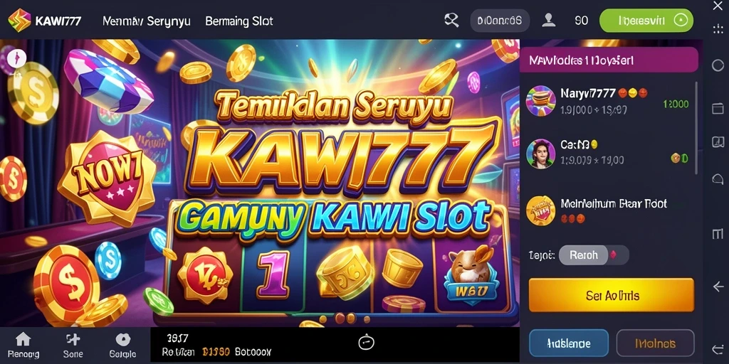 Gameplay KAWI777 yang seru dan penuh warna dalam permainan Slot.
