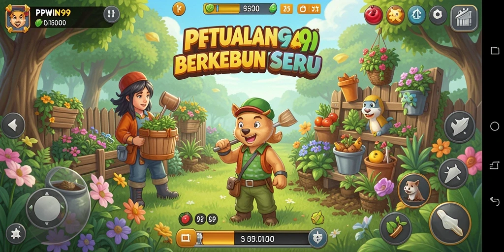 Tampilan gameplay PPWIN99 yang memukau dengan aktivitas berkebun yang seru.